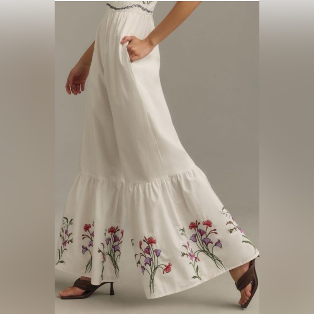 Hutch Floral Embroidered Tiered Jumpsuit size Small - Picture 4 of 11